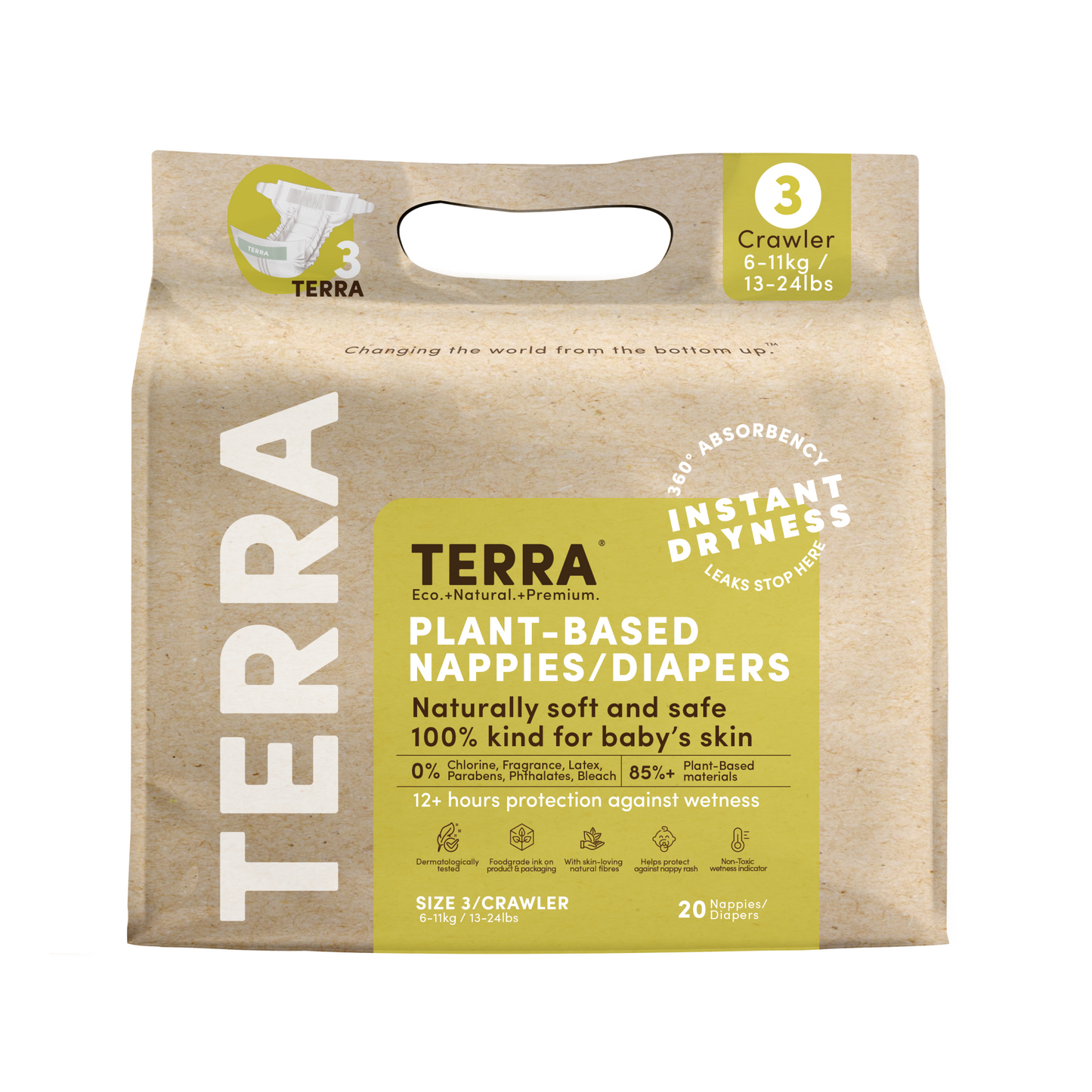 Crawler 6-11kg Eco Nappies 20's (8*20s)