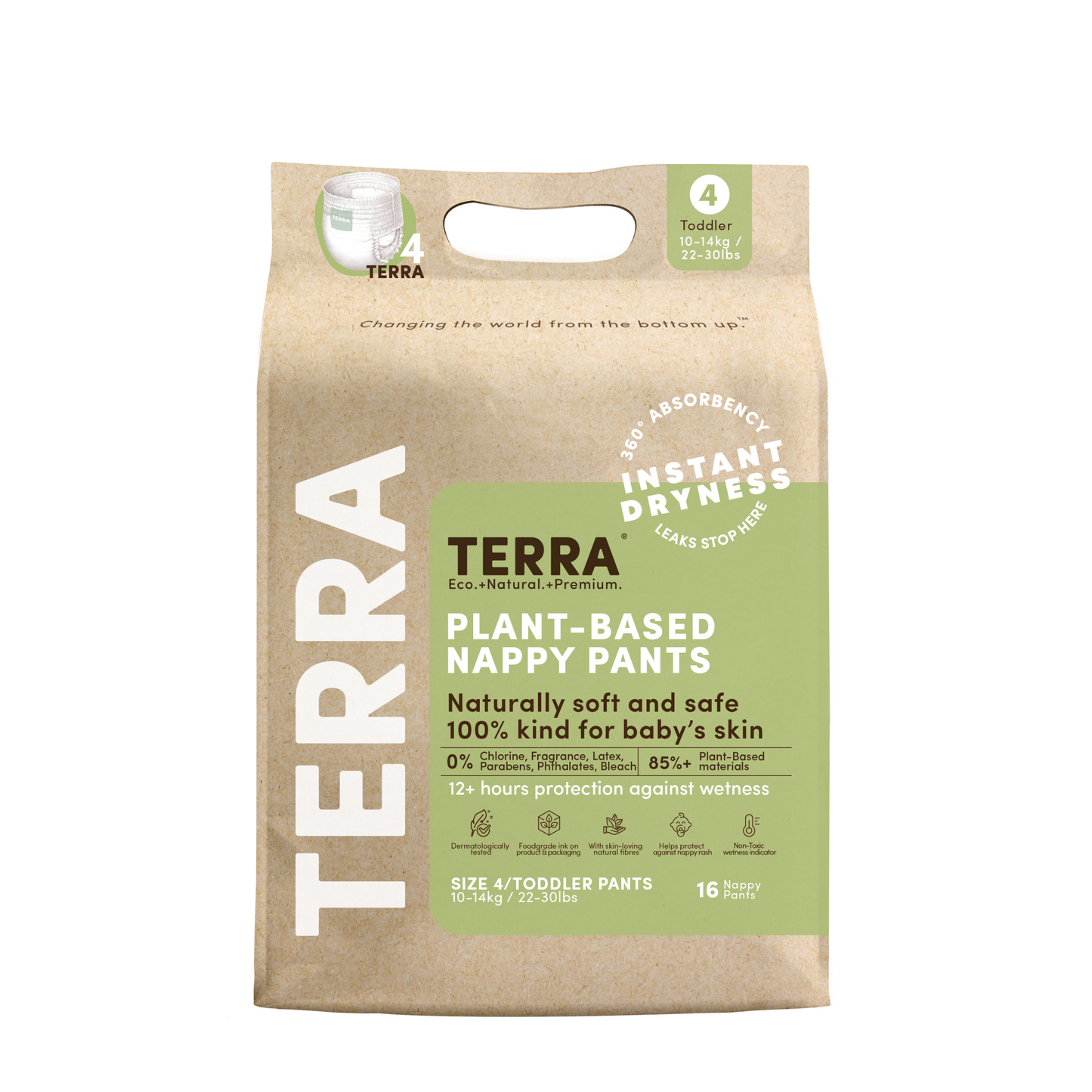 Toddler 10-14kg Eco Nappy Pants 16's (8*16s)