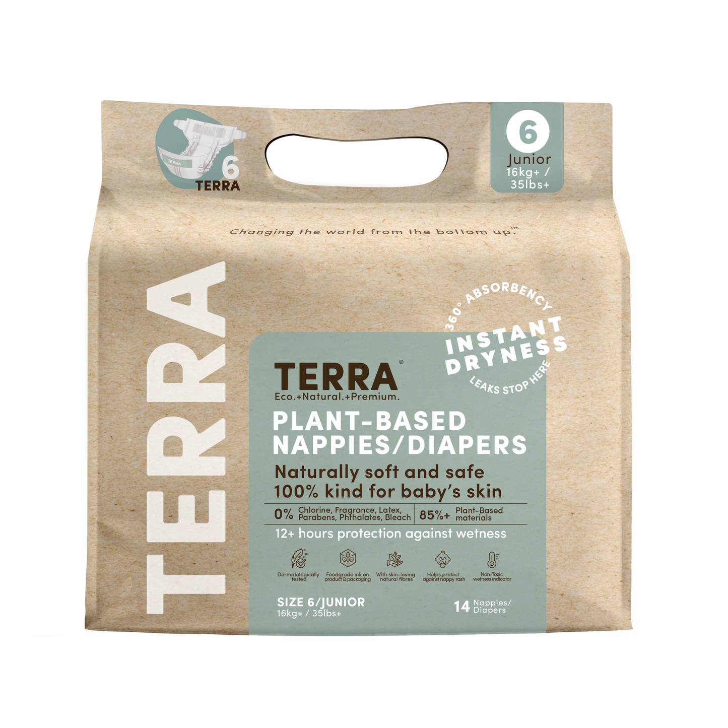 Junior 16kg+ Eco Nappies 14's (8*14s)