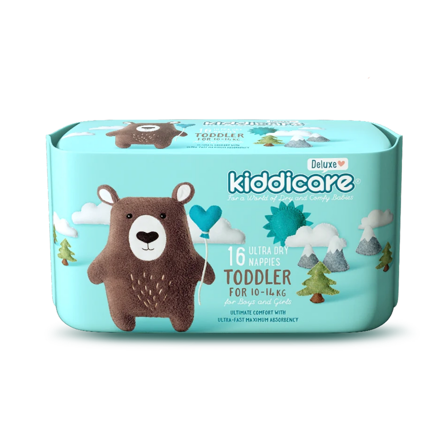 Toddler 10-14kg Unisex Nappies 16s (8*16s)