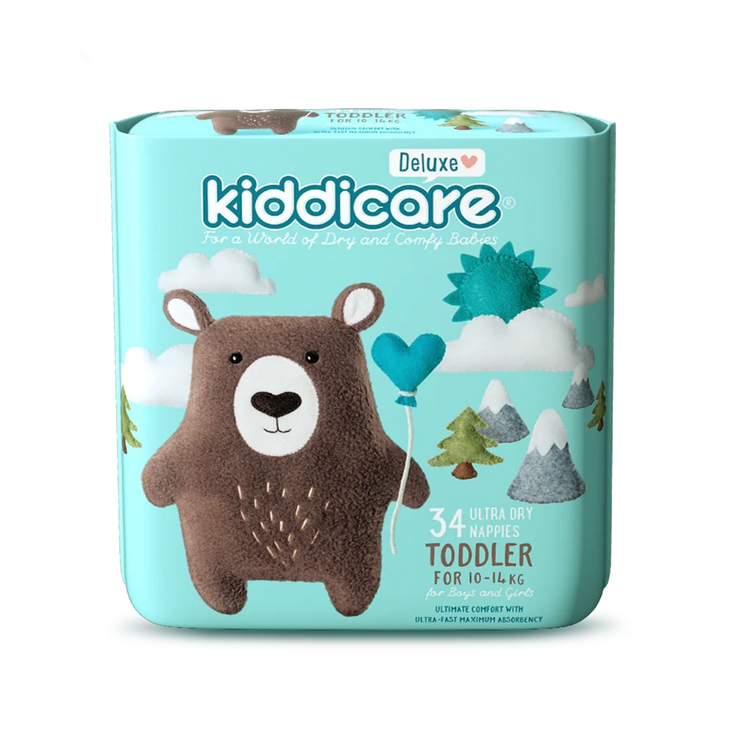 Toddler 10-14kg Unisex Nappies 34s (4*34s)