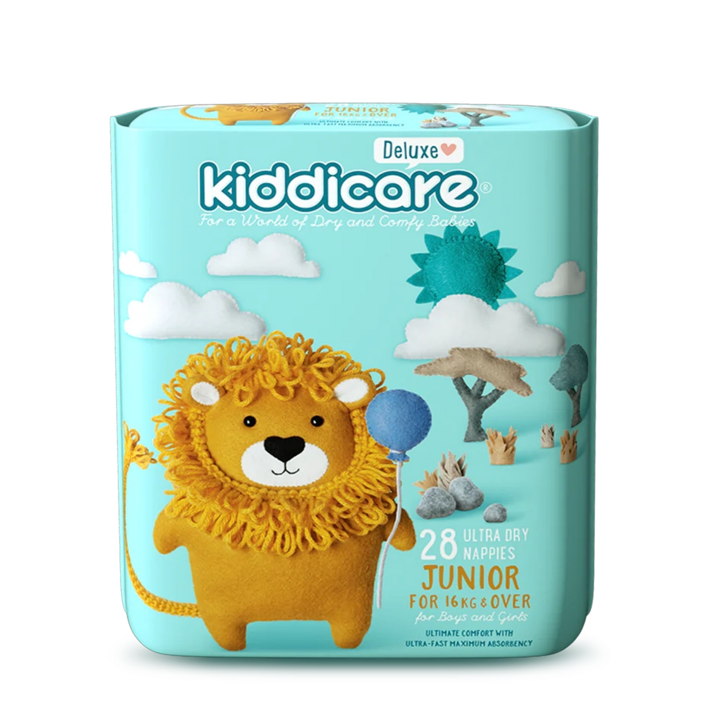 Junior 16kg+ Unisex Nappies 28s (4*28s)
