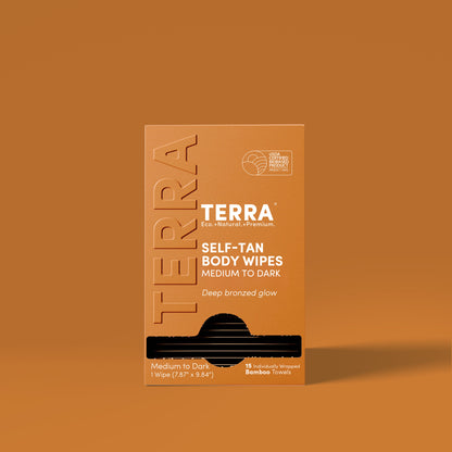 Terra Self-Tan Body Wipes (Medium to Dark) 15s x 6 Carton Pack