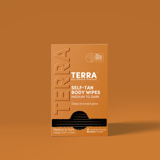 Terra Self-Tan Body Wipes (Medium to Dark) 15s x 6 Carton Pack
